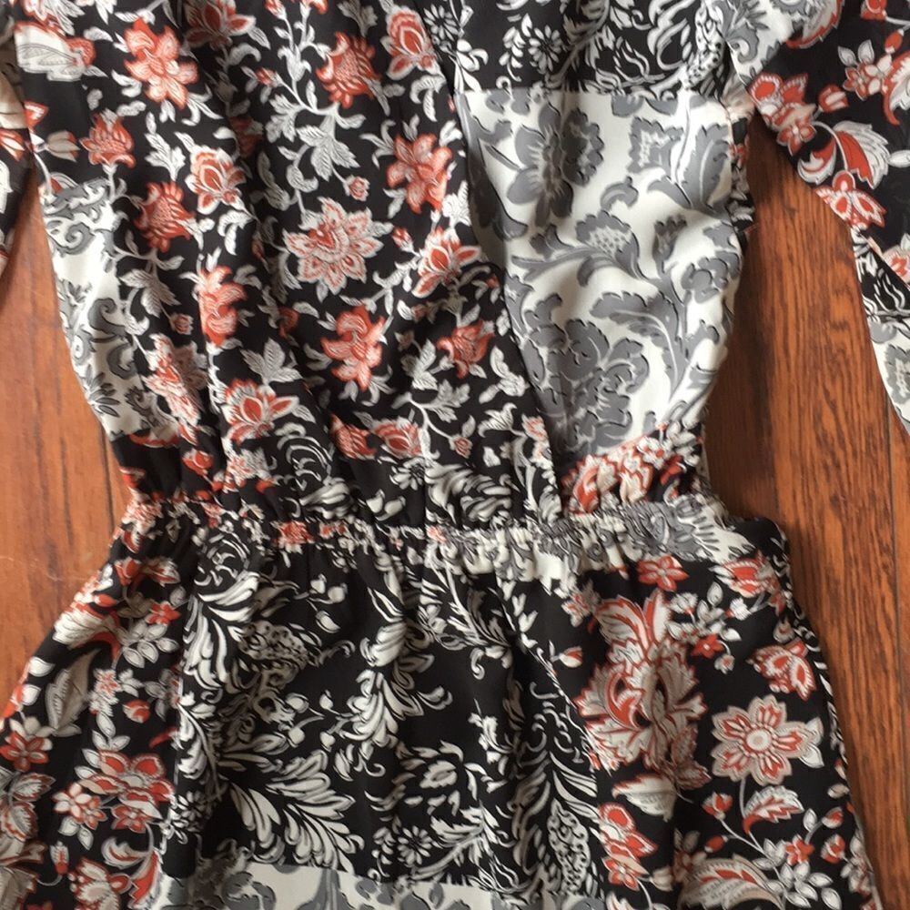 Loft blouson patchwork print dress. XS - Picture 4 of 5